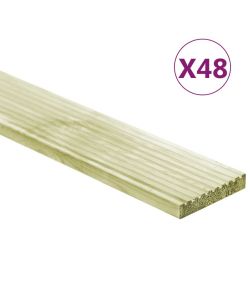 Tavole Pavimento 48pz 6,96 mq 1m Legno Massello Pino Impregnato