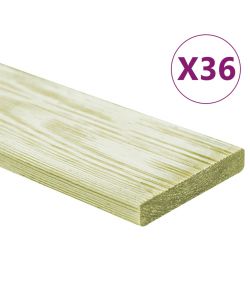 Tavole Pavimento 36pz 4,32 mq 1m Legno Massello Pino Impregnato