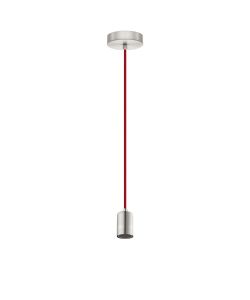 Sospensione Yorth  10 x 200 cm 60W E27 Nickel, Rosso Anticato